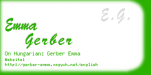 emma gerber business card